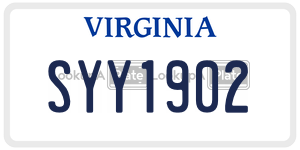 SYY1902  license plate in VA
