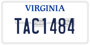 TAC1484  license plate in VA