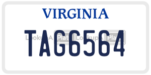 TAG6564  license plate in VA