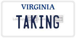 TAKING  license plate in VA
