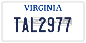 TAL2977  license plate in VA