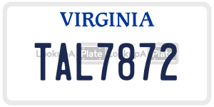TAL7872  license plate in VA