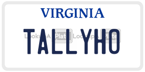 TALLYHO license plate in Virginia