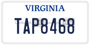 TAP8468  license plate in VA