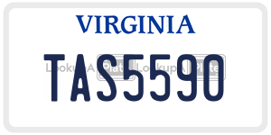 TAS5590  license plate in VA