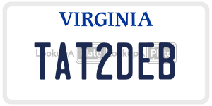 TAT2DEB license plate in Virginia