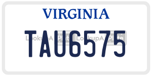 TAU6575  license plate in VA