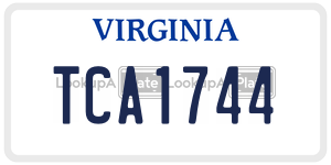 TCA1744 license plate in Virginia