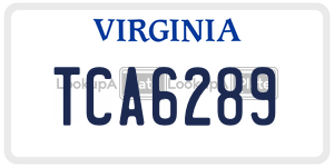 TCA6289  license plate in VA