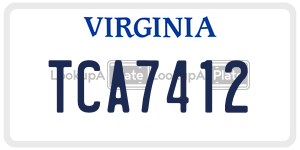 TCA7412  license plate in VA