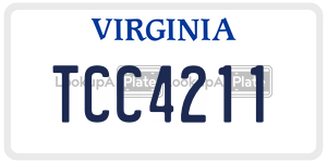 TCC4211  license plate in VA