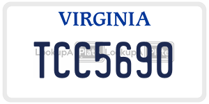 TCC5690  license plate in VA
