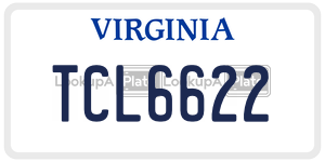 TCL6622  license plate in VA
