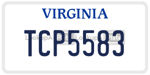 TCP5583  license plate in VA
