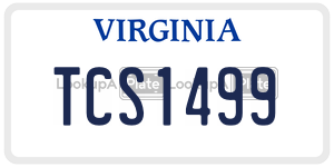 TCS1499  license plate in VA