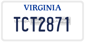 TCT2871 license plate in Virginia