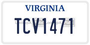 TCV1471 license plate in Virginia