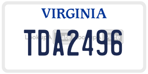 TDA2496  license plate in VA