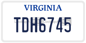TDH6745  license plate in VA