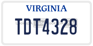TDT4328  license plate in VA