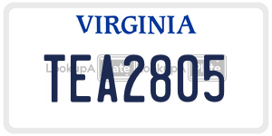 TEA2805  license plate in VA