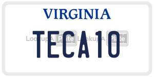 TECA10  license plate in VA