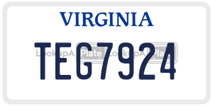 TEG7924 license plate in Virginia