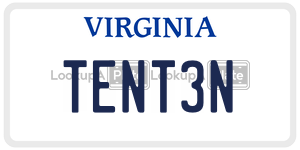 TENT3N  license plate in VA