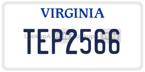 TEP2566 license plate in Virginia