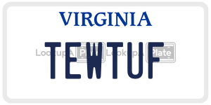 TEWTUF  license plate in VA