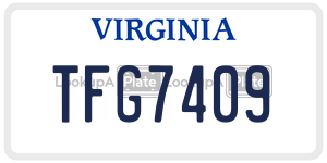 TFG7409 license plate in Virginia