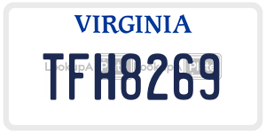 TFH8269 license plate in Virginia