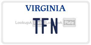 TFN  license plate in VA