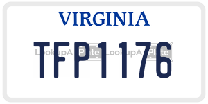 TFP1176  license plate in VA
