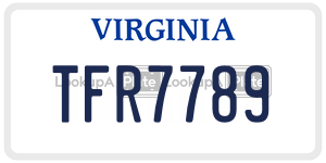TFR7789  license plate in VA