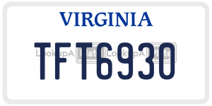 TFT6930 license plate in Virginia