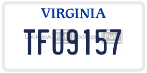 TFU9157 license plate in Virginia