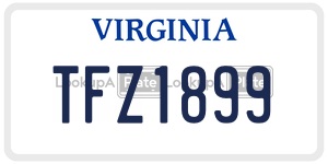 TFZ1899 license plate in Virginia