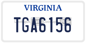 TGA6156  license plate in VA
