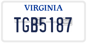 TGB5187 license plate in Virginia