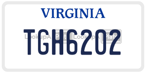 TGH6202 license plate in Virginia
