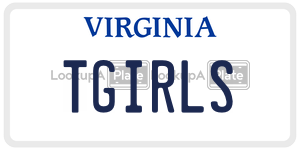 TGIRLS  license plate in VA