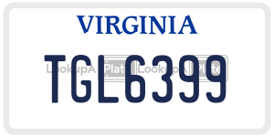 TGL6399 license plate in Virginia
