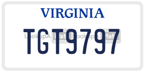 TGT9797 license plate in Virginia