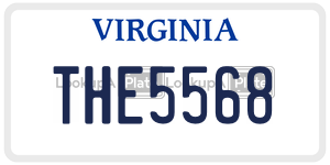 THE5568  license plate in VA