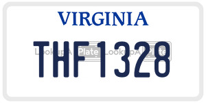 THF1328  license plate in VA
