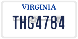 THG4784  license plate in VA