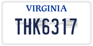 THK6317 license plate in Virginia