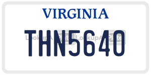 THN5640 license plate in Virginia