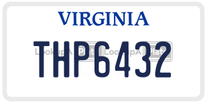 THP6432  license plate in VA